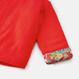 Winter Cotton-Padded Jacket Crimson